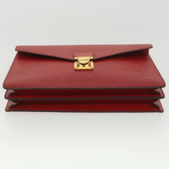 LOUIS VUITTON Epi Serviette Conseiller Business Bag Red M54427 LV Auth 37894 - Picture 6 of 16